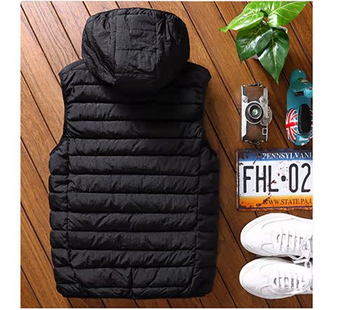 Áo vest cotton nam giảm chất béo và áo thun nam XL áo khoác nam mùa thu và mùa đông cotton vest vest cotton áo khoác vest nam hàn quốc