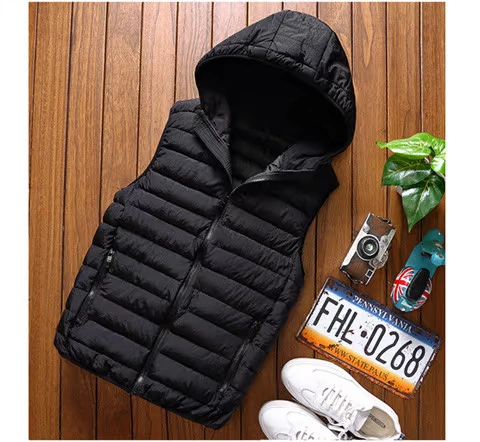 Áo vest cotton nam giảm chất béo và áo thun nam XL áo khoác nam mùa thu và mùa đông cotton vest vest cotton áo ba lổ