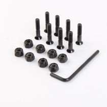 Black double skateboard long board surf board short plate electric skateboard screw screw pin wear