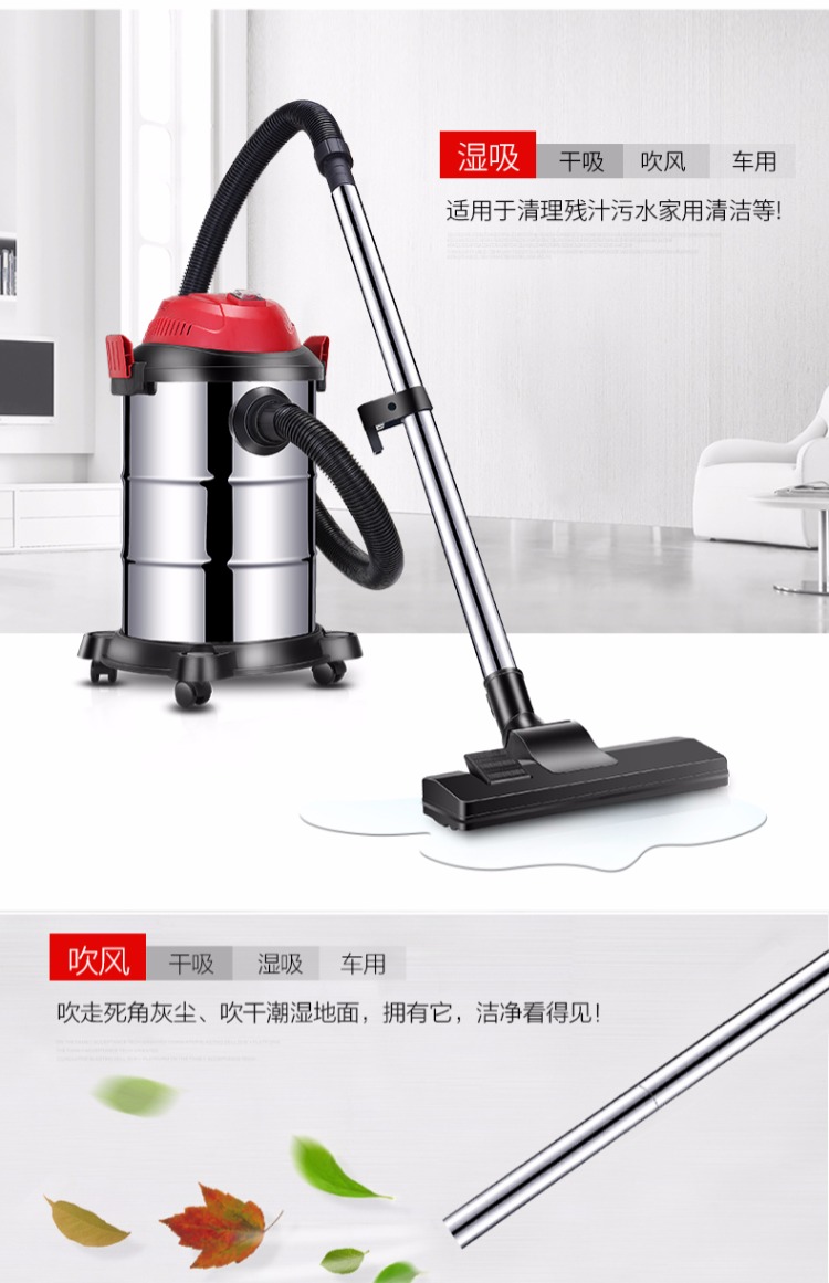 máy hút bụi thông minh xiaomi Rongshida Xô Máy hút bụi Hộ gia đình nhỏ Mạnh mẽ Công nghiệp Cao hút ướt và khô C cầm tay