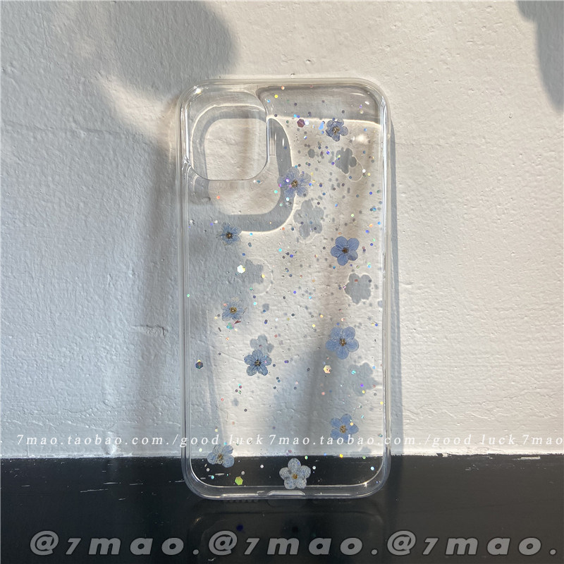 Cool summer small blue flower mobile phone case