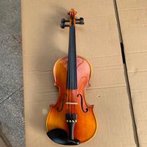 New beginner childrens hand-made solid wood playing violin tiger pattern Maple professional piano black ebony accessories