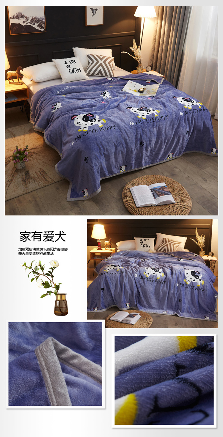 Mùa đông san hô nhung tấm đơn dày dày ấm áp nhung ký túc xá chăn đơn giản chăn nhung flannel ga giường cute