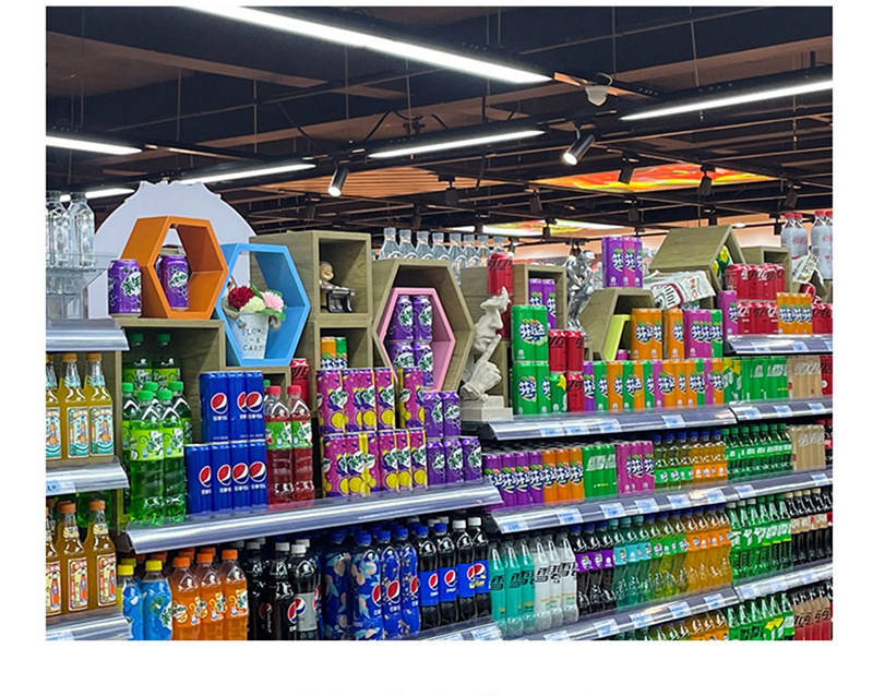 Коммерческие Соединенных Штатов Чэнь 货架端头多边木盒子木框自由组合陈列木箱高端六边形箱顶层陈列