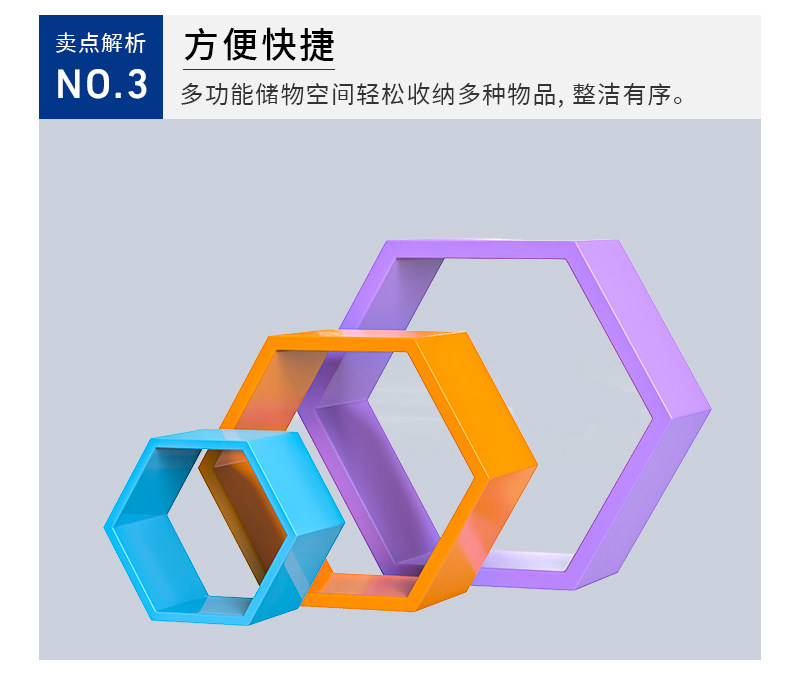 Коммерческие Соединенных Штатов Чэнь 货架端头多边木盒子木框自由组合陈列木箱高端六边形箱顶层陈列