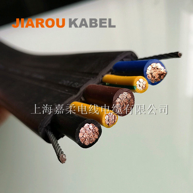 Flat cable YFFB YVFB with steel wire crane longdoor hanging soft control flat wire wire wire wire