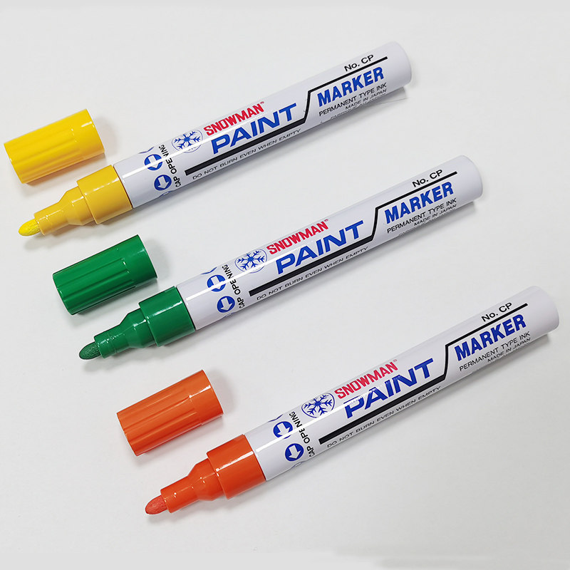Original Japanese snowman paint pen 1 5 - 3mm coarse pen without lead - free halogen - free environmental pen can not be discarded