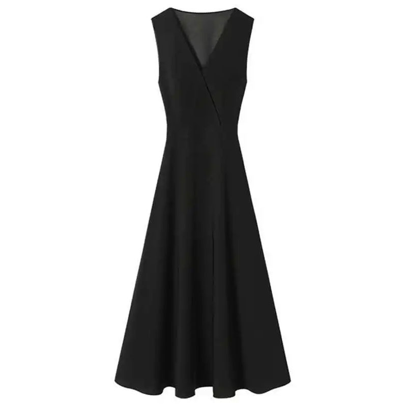 Hepburn Style Black Dress for Women 2024 Spring and Autumn New Formal Occasion Little Black Dress Sleeveless Vest Long Dress Hepburn Style Black Dress for Women 2024 Spring and Autumn New Formal Occasion Little Black Dress Sleeveless Vest Long Dress