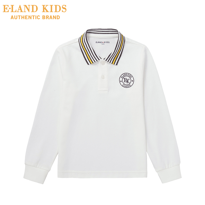 Elandkids Pedion 2019 rơi va chạm cậu bé mới vào Học viện Anh polo gió áo sơ mi dài tay áo thun