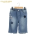 Eland quần áo trẻ em quần áo trẻ em mùa hè cô gái mới thời trang quần năm điểm quần jeans - Quần jean đồ bơi cho bé gái Quần jean