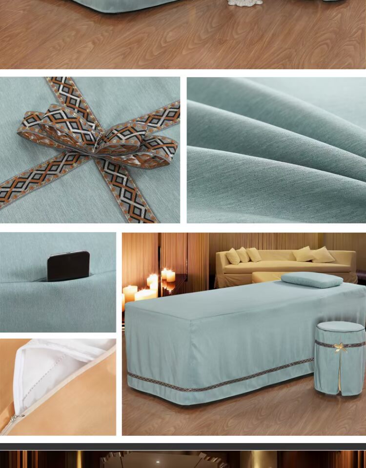 Khăn trải giường làm đẹp bao gồm bốn bộ thẩm mỹ viện massage cơ thể đặc biệt cao cấp châu Âu đơn giản cao cấp cotton tùy chỉnh - Trang bị tấm ga spa