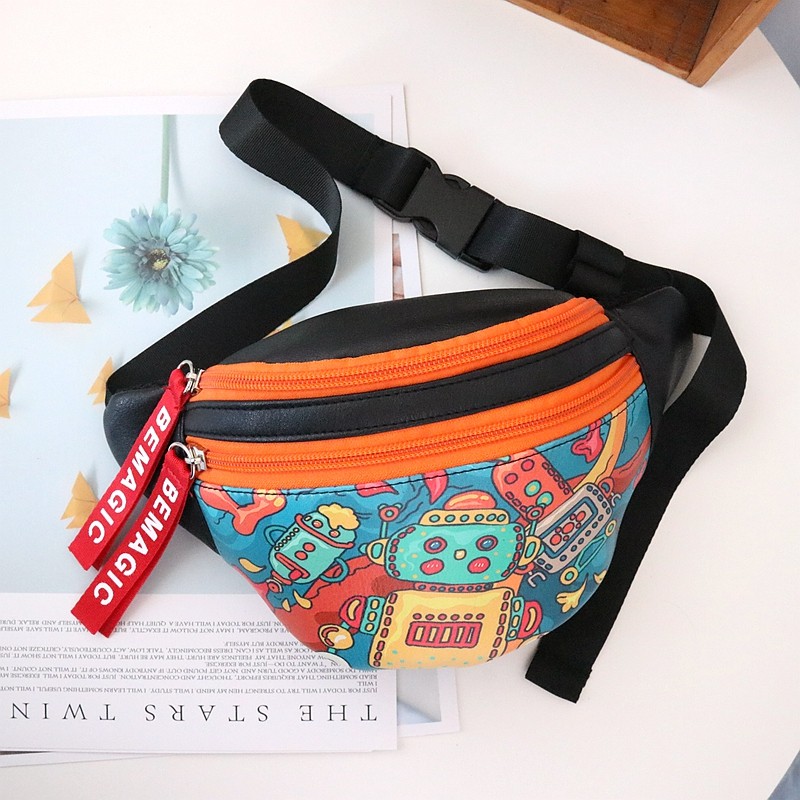 Kids Bag Bag Boys Chest Bag Boy Backpack Cross-body 2021 New Fashion Baby Bag Handsome Korean Version Belt Bag