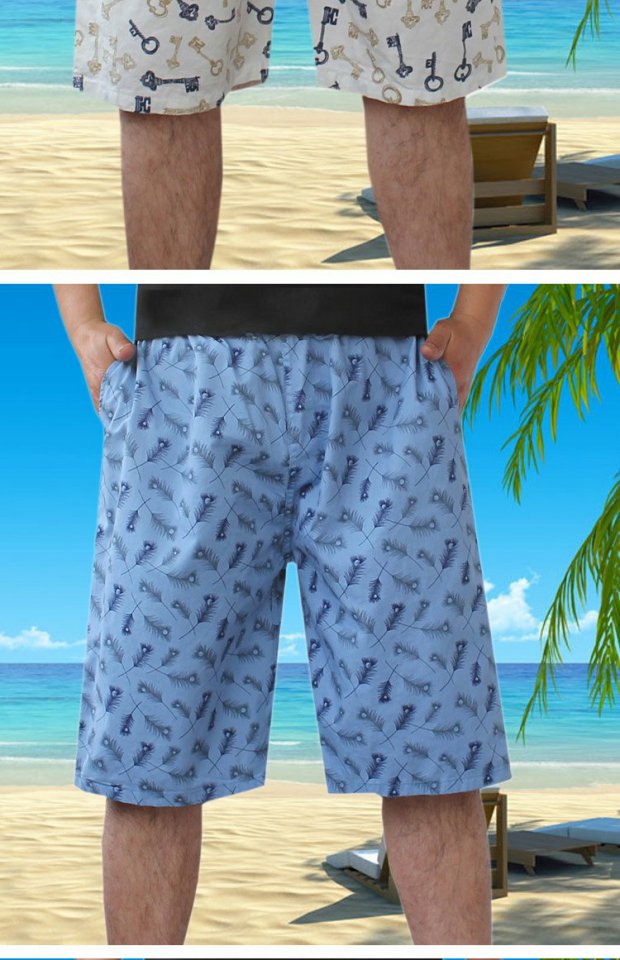Giải phóng mặt bằng quần cotton đi biển mùa hè quần short rộng giản dị cộng với kích thước năm quần đi biển ngày lễ quần lớn quần sooc