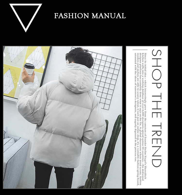 Áo khoác mùa đông nam dày cotton áo khoác bánh mì cotton ngắn quần áo sinh viên gió bf phiên bản Hàn Quốc của xu hướng đôi nam cotton áo măng tô