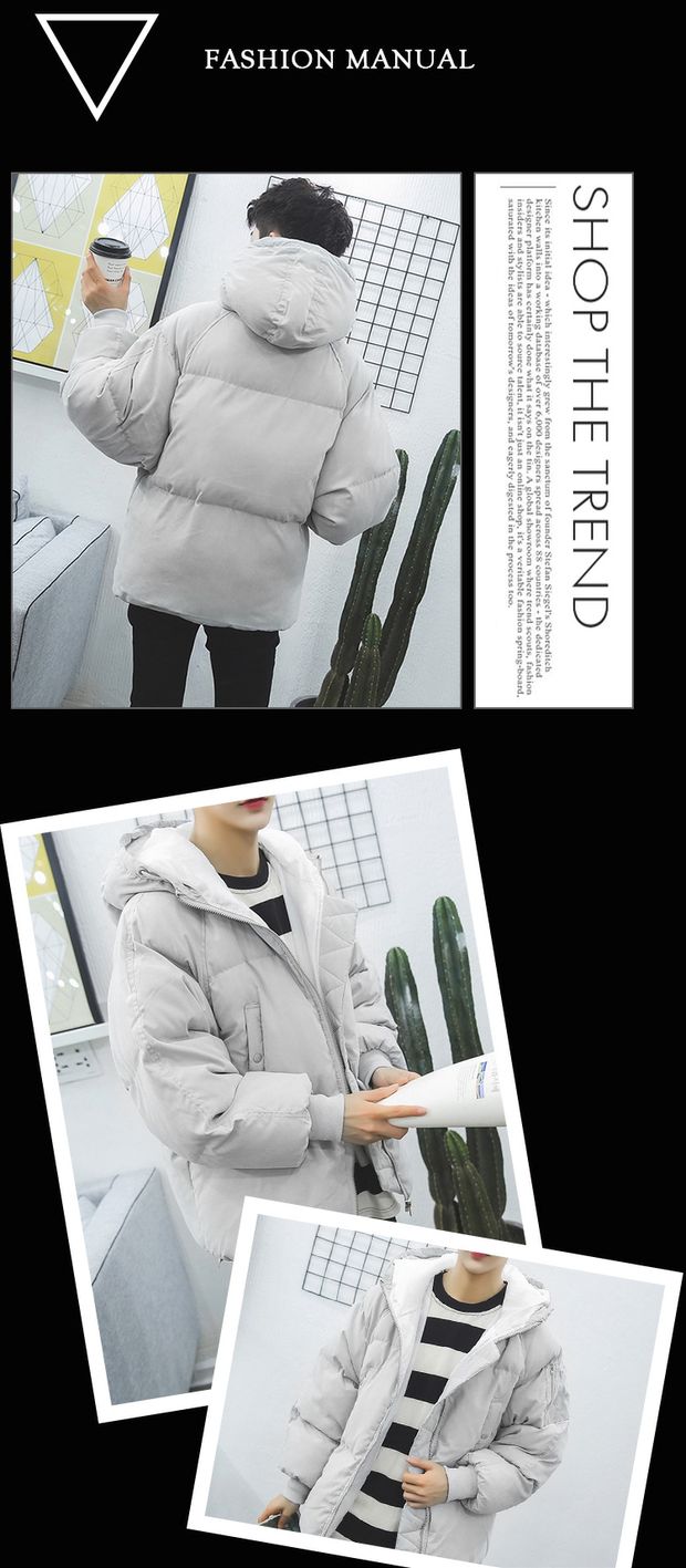 Áo khoác mùa đông nam áo khoác cotton dày bánh mì quần áo cotton ngắn quần áo sinh viên bf gió Phiên bản Hàn Quốc của thủy triều vài đôi áo khoác nam hàng hiệu
