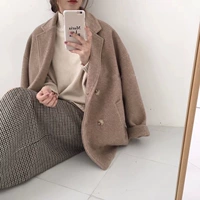 F và Z Han Fan Chất lượng siêu tốt được may bằng chất liệu cashmere ngắn, áo crop top cao cấp mùa thu đông mới áo bò nữ đẹp