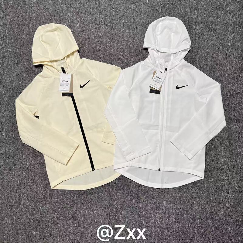 Nike Youth Spring and Autumn Sun Protection Skin Jacket Quick-Drying Breathable Sports and Leisure Hooded Jacket Do7095