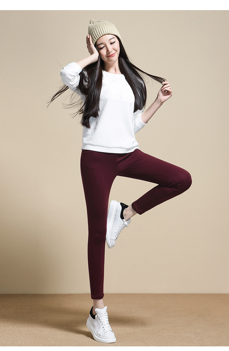 Quần yiyang nữ 2018 mùa đông mới cộng với quần legging nhung dày Quần nữ bút chì mặc quần mỏng chân ấm quần jean nữ