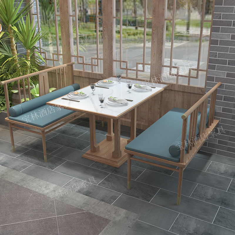 Fast food restaurant table and chair combination economical Italian noodle restaurant western restaurant card seat cafe sofa commercial barbecue restaurant table and chair