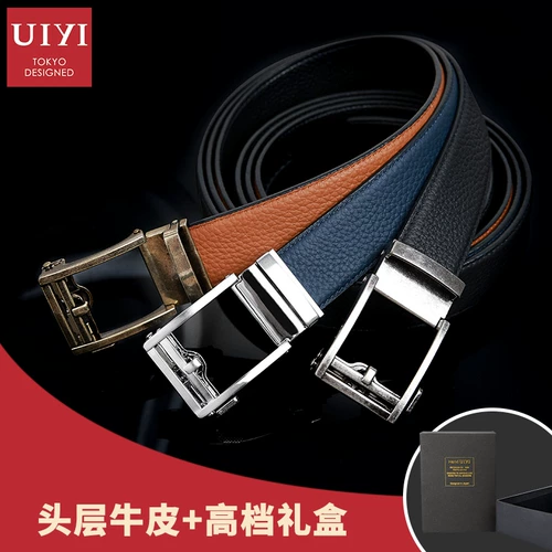 佑一良品 Мужской ремень, кожаные универсальные штаны для отдыха, из натуральной кожи, воловья кожа, в корейском стиле