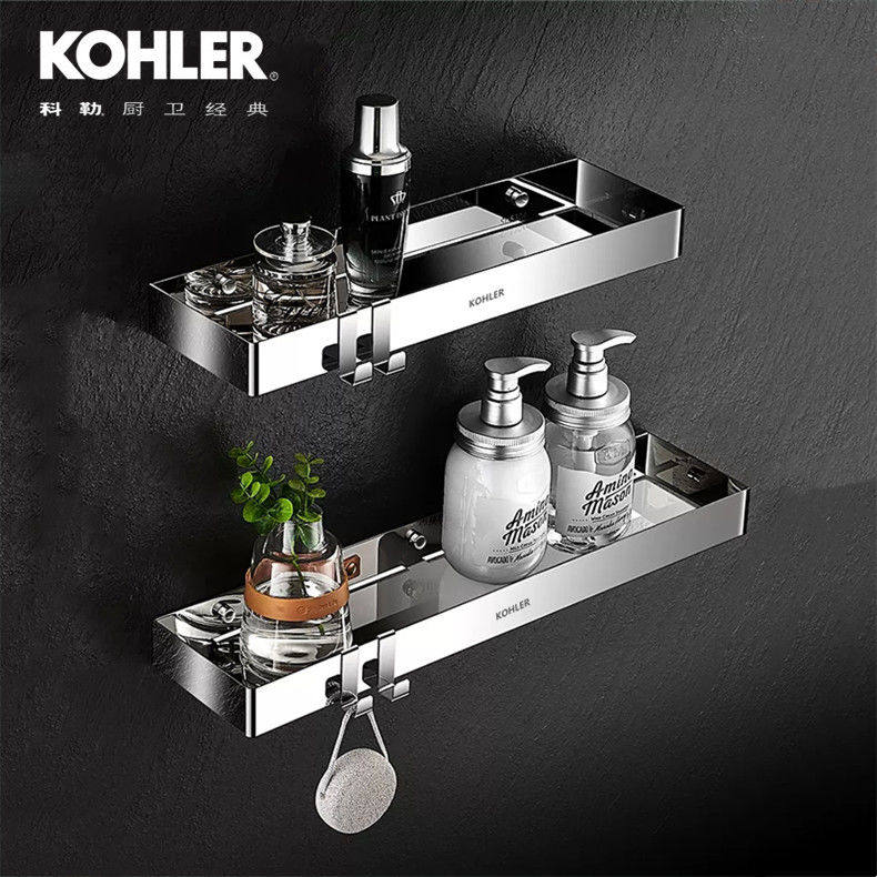 Brand stainless steel 304 rectangular shelve bathroom toilet free of punch four square body lotion with shower shampoo shelf-Taobao