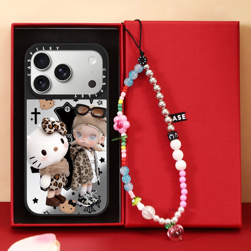 Trendy Leopard Print Kitty Case Suitable for Apple iPhone 17 Pro Max, 16 Pro Mirror, 15 Magnetic Magsafe, 14 Plus Fashion, 13 Cartoon Girl Protective Case