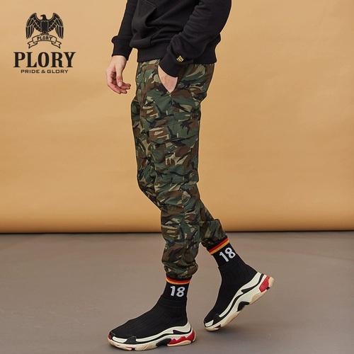 PLORY Осенние спортивные камуфляжные штаны для отдыха