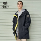 PLORY Мужская осенняя модная шапка с капюшоном, куртка, простой и элегантный дизайн, с вышивкой