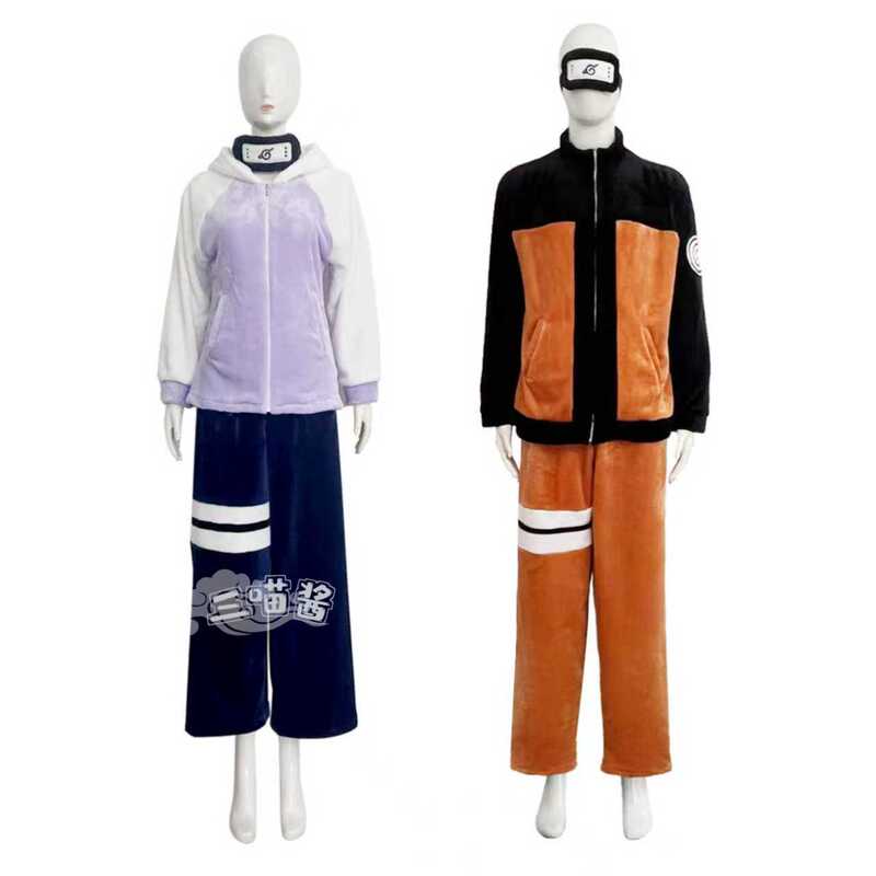 Naruto Anime Clothing Uzumaki Naruto Pajamas Boruto Shippuden Naruto Fleece Pajamas Cos Costume