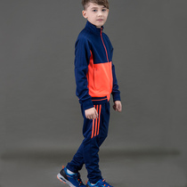 Childrens long-sleeved sports suit Autumn and winter primary school student football suit Childrens training game suit Team uniform group purchase customization
