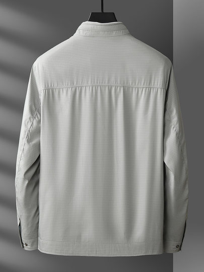 爸爸装薄款外套春夏季行政夹克男2025中老年人防晒衣服中年男秋装