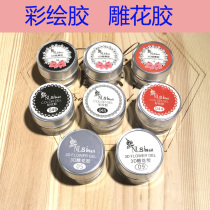 Nail wire painting painting line pigment high grade black and white red paint glue 6D micro carving glue three dimensional carving flower glue