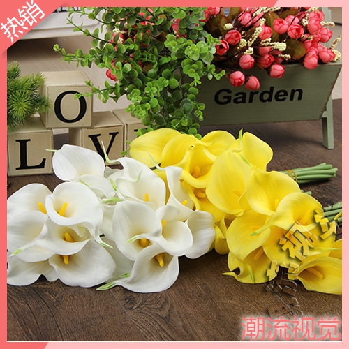 Wedding photos, holding flowers, calla lilies, studio couples, Korean style photo props, children's photo simulation, fake flowers, single