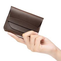 Ultra-thin new retro-bag men and ladies drivers license mini-leather documents package small mini-change wallet