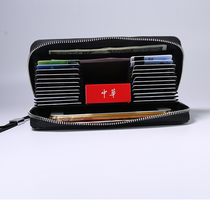 New organ kart bag men and women multiple screens genuine leather large capacity wallet mens length card bag credit card sleeve