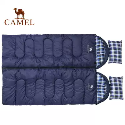 Outdoor travel Winter thick camping cold and dirty single double splicable portable adult sleeping bag