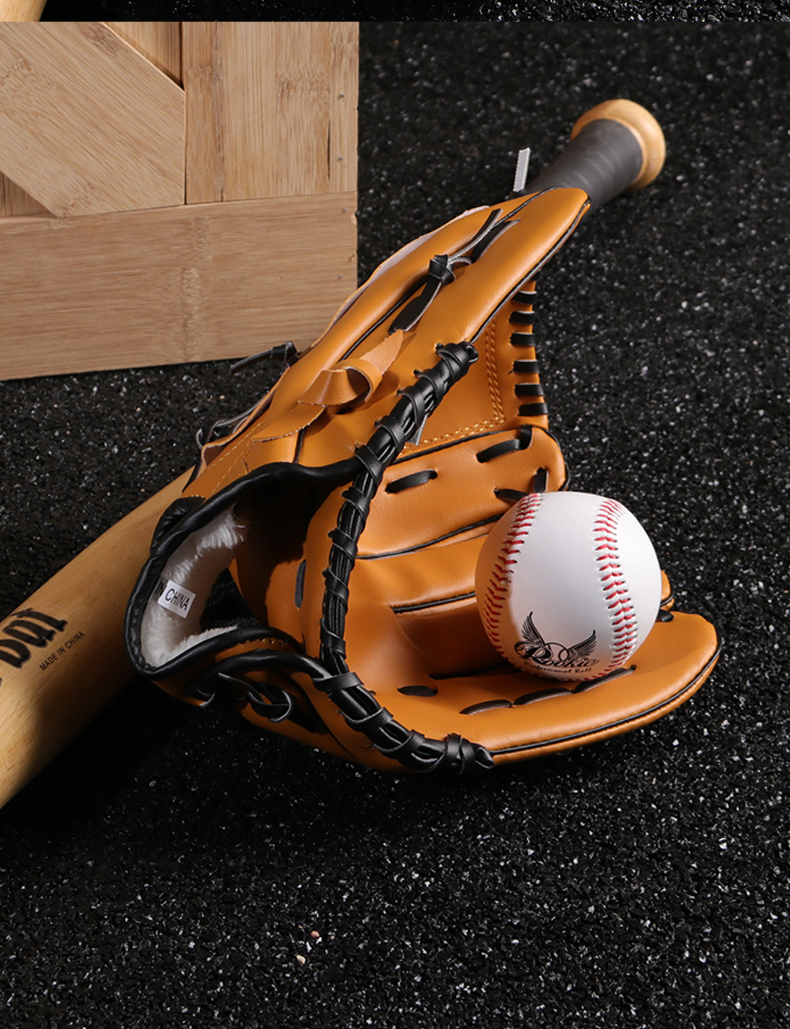 Gửi Bóng Chày PU Dày Găng Tay Bóng Chày Bóng Chày Trẻ Em Junior Adult Full Phạm Vi Infield Pitcher Găng Tay Bóng Chày 	gậy đánh bóng chày giá rẻ	