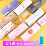 Брендовые свежие портативные ретро милые очки подходит для мужчин и женщин