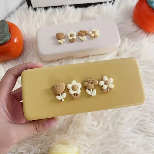 Очки на солнечной энергии, банка для хранения в форме цветка для школьников, система хранения, простой и элегантный дизайн