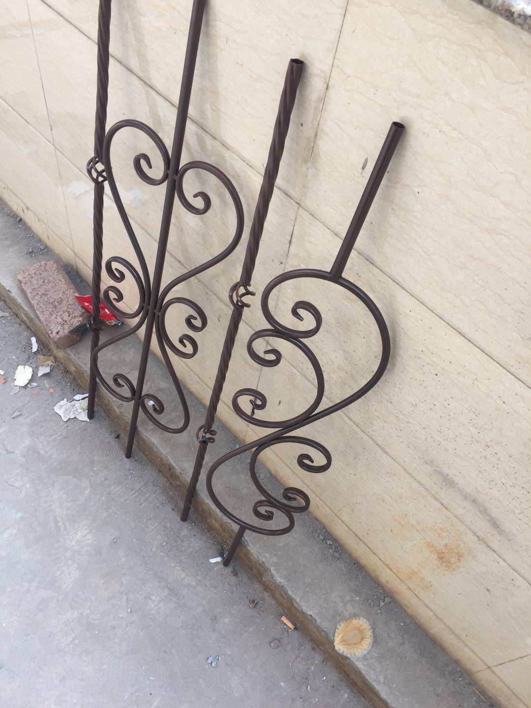 Wrought iron solid wood stair handrail railing Column guardrail Bay window Indoor simple European balcony spot