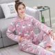 Phụ nữ mùa đông flannel quilted pyjama top ba lớp dày lông cừu san hô pyjama cotton ấm đơn mảnh áo khoác cotton