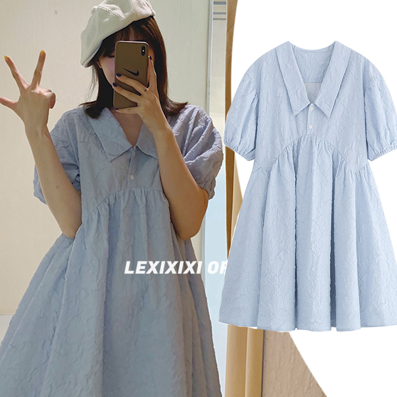 Maternity summer top short sleeve 2021 new summer skirt pregnant women dress summer thin summer fairy skirt