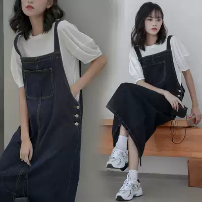 Pregnant women summer dress dress summer thin skirt 2021 new baby bag skirt denim long dress maternity summer suit