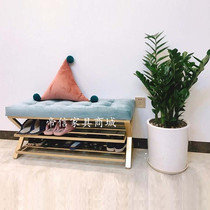 Nordic minimalist Footwear Bench Bedroom Bedstool Clothing shop Test Bench in the doorway Creative strip storage sofa stool