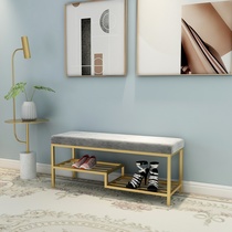 Modern shoe changing stool Home Soft bag cushions doorway Entrance Door Light Lavish Shoe Racks Contained shoes Bench Cloakroom Sofas Bench