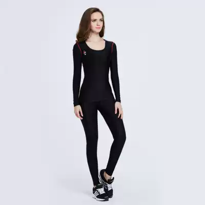 AC compression clothes women's fitness sports training clothes running quick-dry elastic tight slim trousers long sleeve set Spring