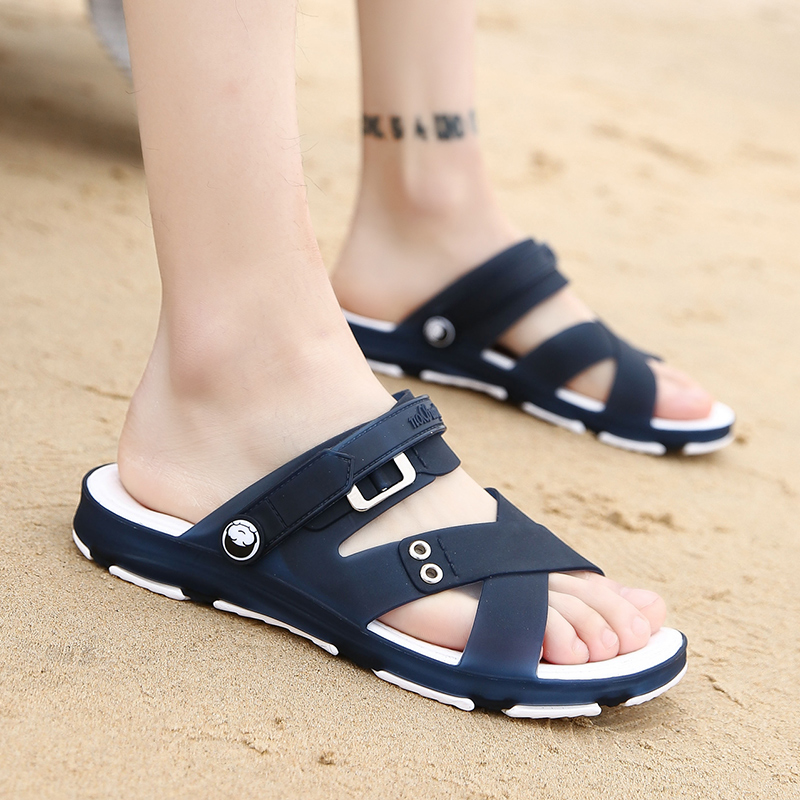 Summer men's indoor slippers Anti-slip sandals Dual-use 2022 New Beach Dongle Sandals Lovers Wear Trends Outside