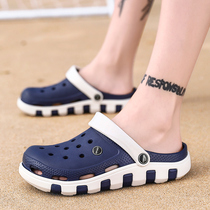 Summer mens hole shoes Baotou Birds Nest slippers Summer massage deodorant plastic sandals beach sandals men