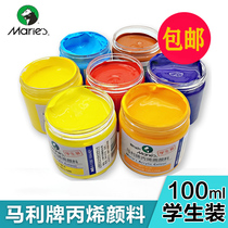 Marley 1100 acrylic pigment 100ml hand painted wall painting acrylic painting DIY waterproof art pigment 300ml
