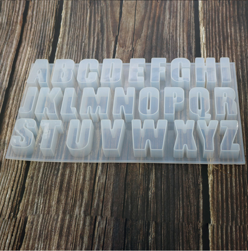 DIY small night light 26 case English letters Silicone mold Epoxy Crystal AB Drip special number of characters